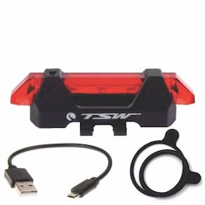 Refletor Com Carregador USB Traseiro 15 Lumens TSW