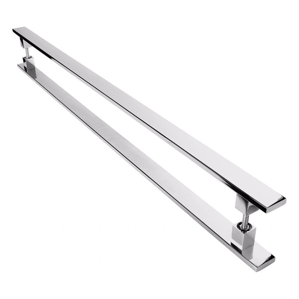 Puxador De Inox Para Porta Pivotante Madeira Vidro 50cm