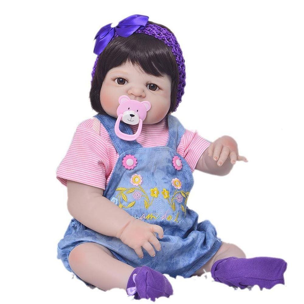 Boneca bebe reborn princesa original realista silicone 55 cm nova baby