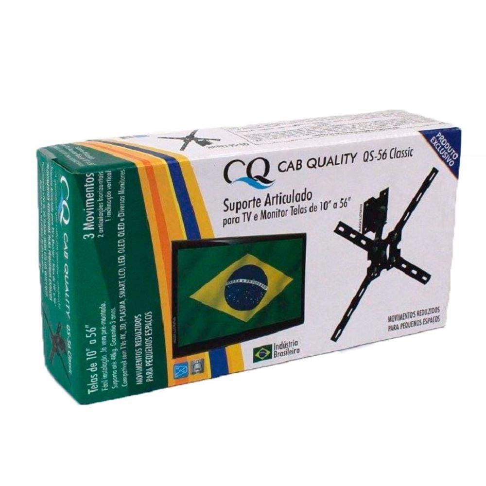 Suporte Articulado TV 3 Movimentos Led Smart 4k LCD Monitor 32 40 50 55 Samsung LG Sony 10 Até 56"