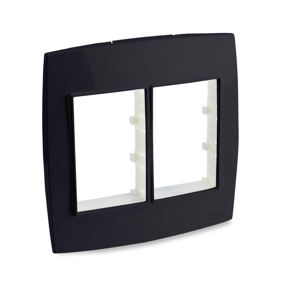 Placa 6 Posições 4X4 Preto Forceline