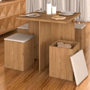 Conjunto Sala De Jantar 4 Banquetas Berlim Moveis Arapongas