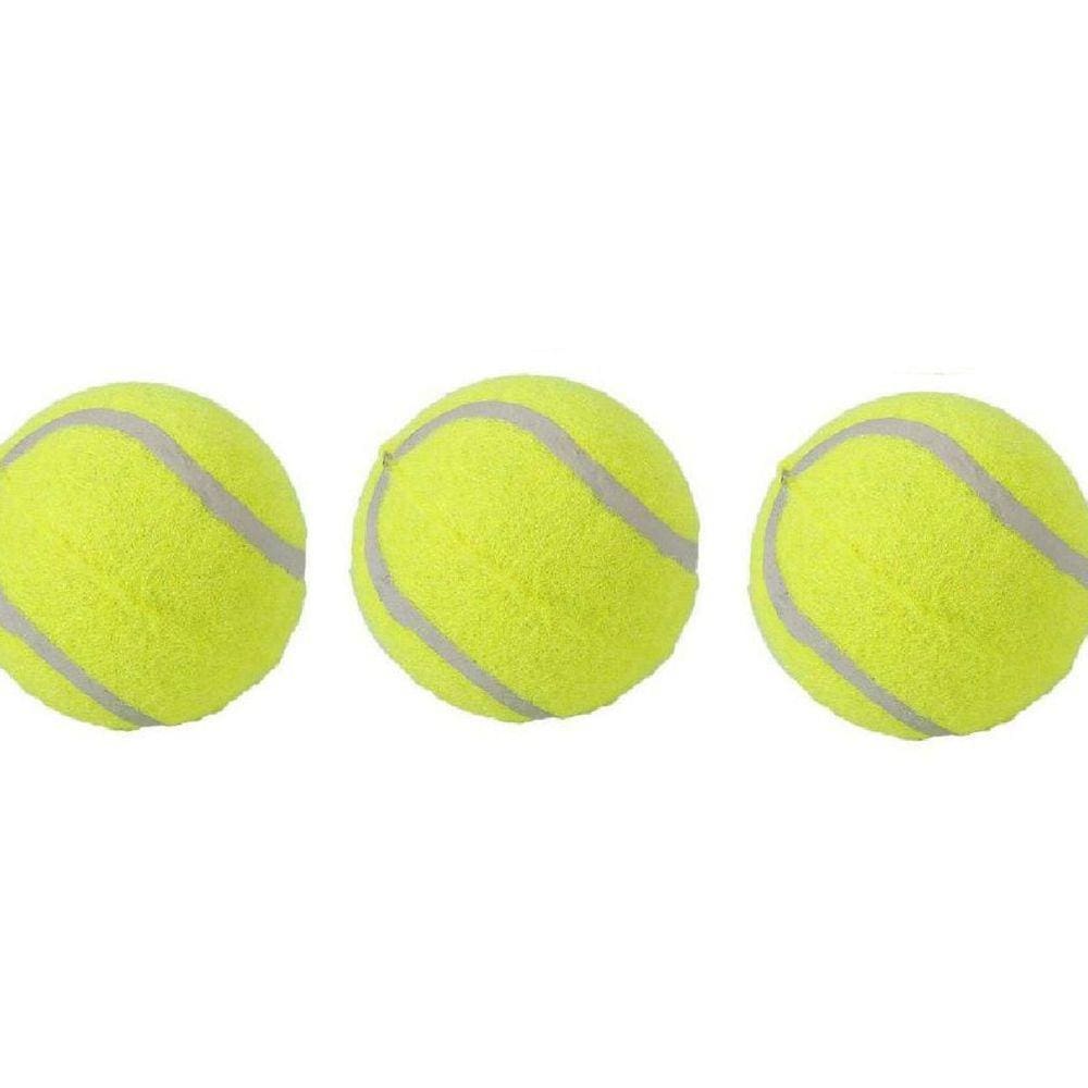 Brinquedo Para Cachorro Kit Bola De Tênis Com 3 Unidades