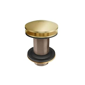 Válvula de Escoamento para Banheiro Click Clack 7/8" Ouro Polido - Docol