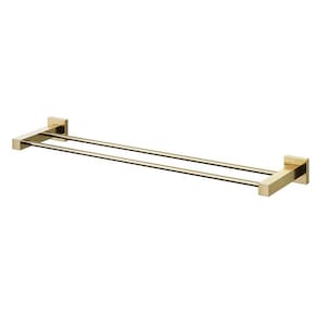 Porta Toalha Bastão Duplo Square Ouro Polido - Docol