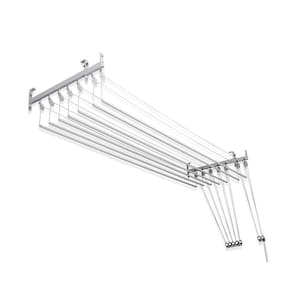 Varal de 7 Varetas Individuais - 1,50 Metro - Varal 5 Varetas + Extensor 2 varetas
