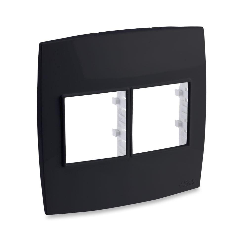Placa 4 Posições 4X4 Preto Forceline