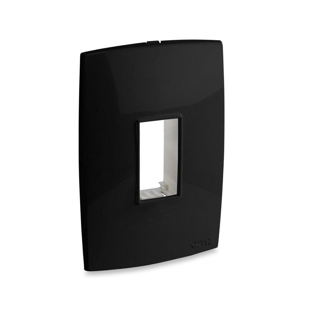 Placa 1 Posição Vertical 4x2 Preto Forceline