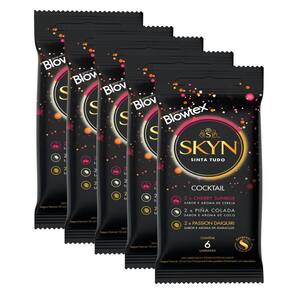 Kit c/ 5 Pacotes Preservativo SKYN Cocktail c/ 6 Un Cada