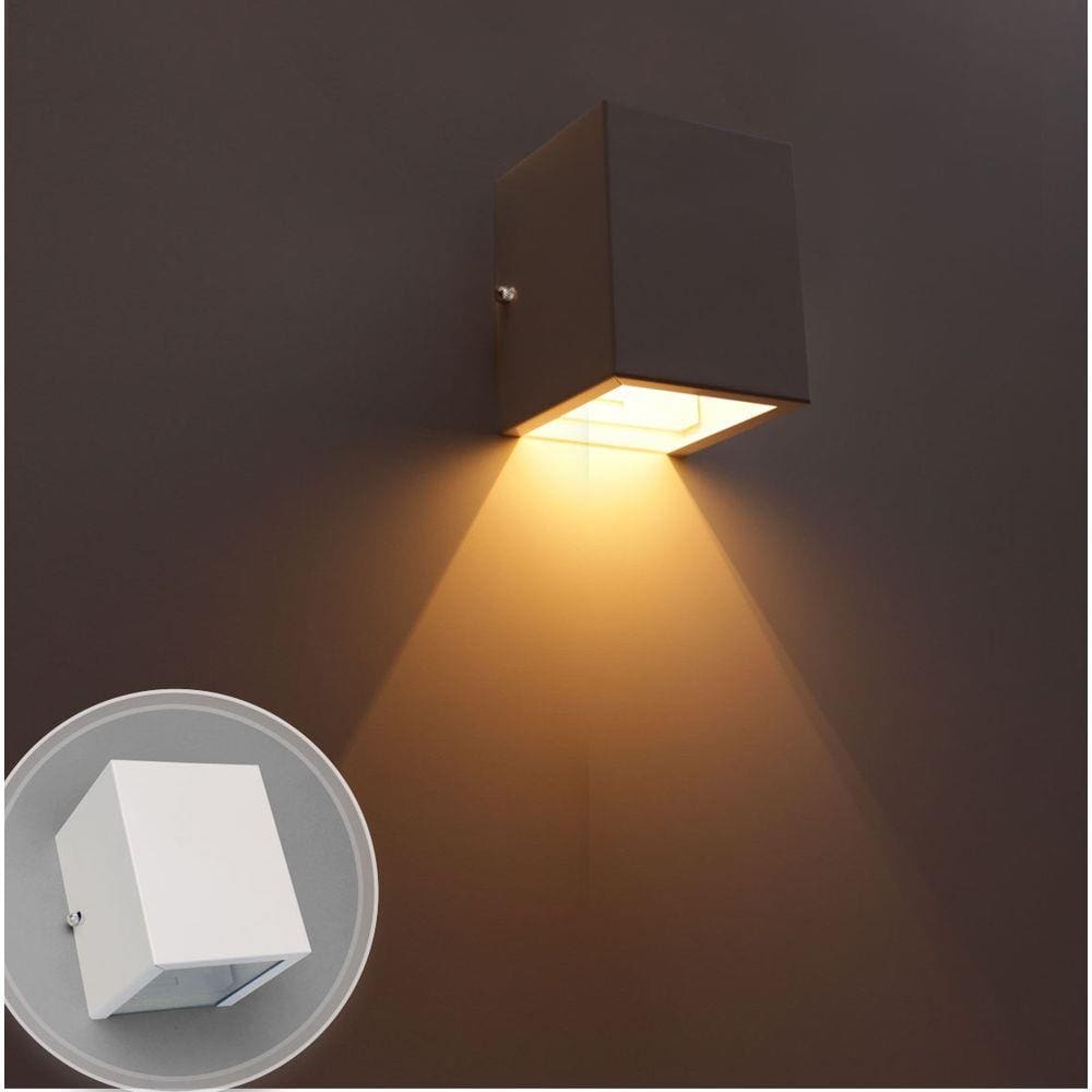 Arandela 1 facho branca + lâmpada led g9 3000k branco quente st653