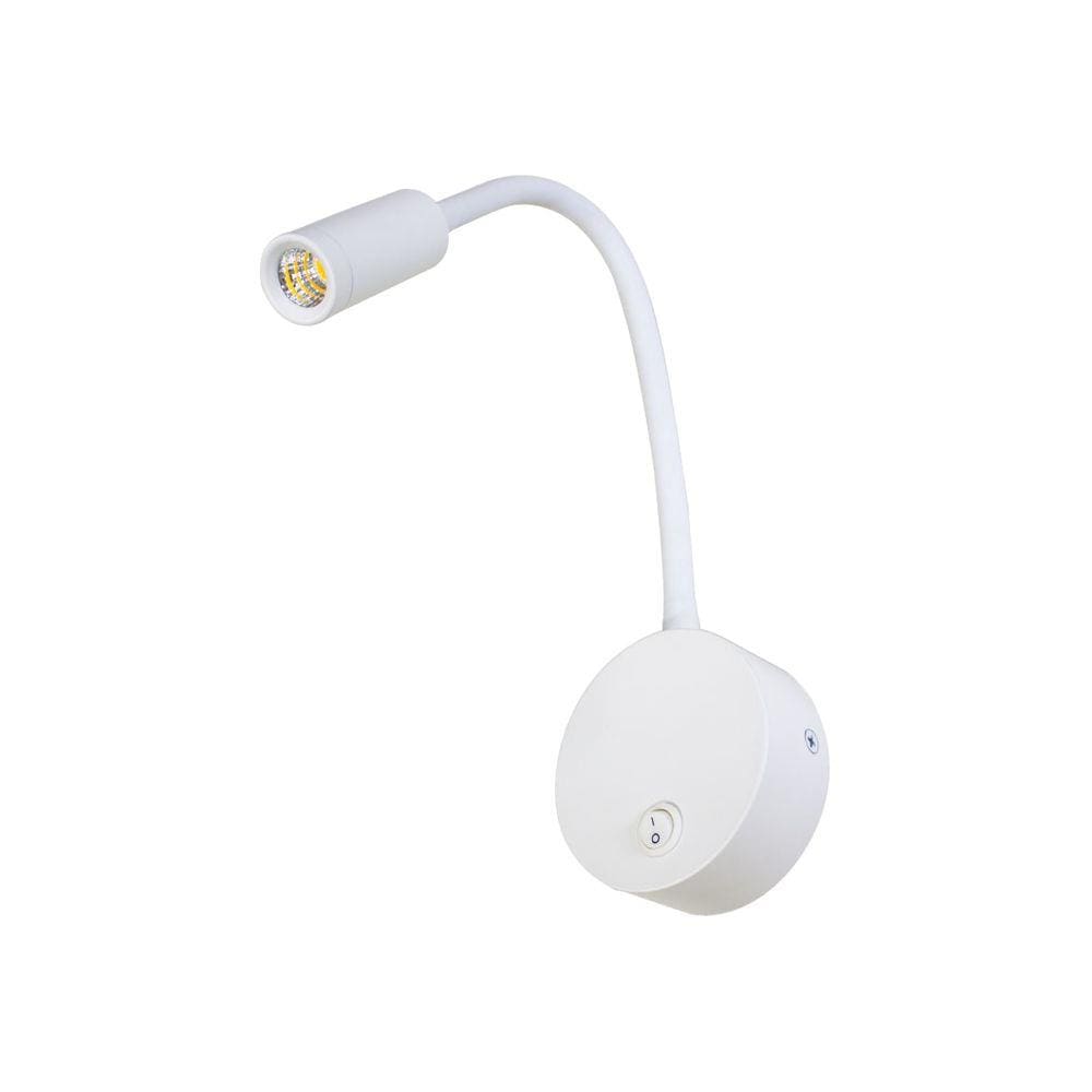 Arandela Led 3w Articulada Parede Leitura Cabeceira Branca St1105