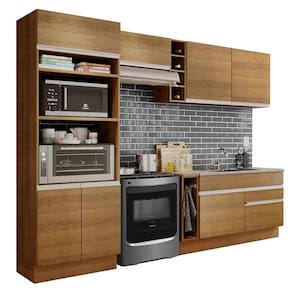 Cozinha Completa Madesa Jade com Armário e Balcão (Sem Tampo e Pia)