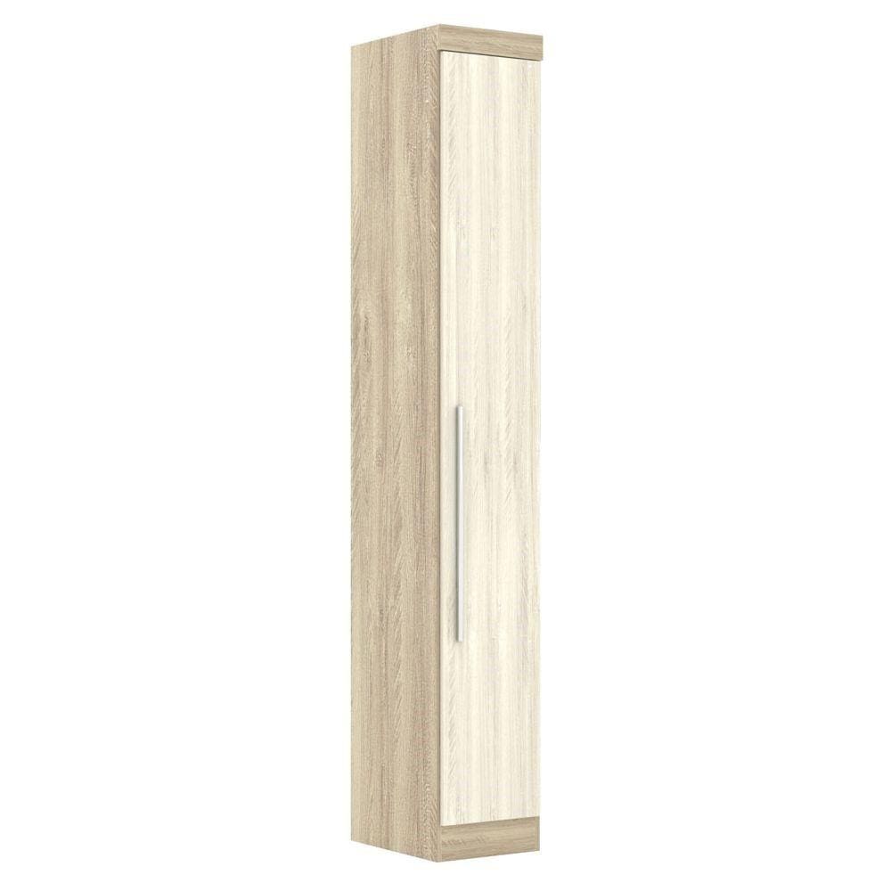 Guarda Roupa Modulado 1 Porta 189 Master Avelã Rústico/Ártico Rústico - Eucamóveis
