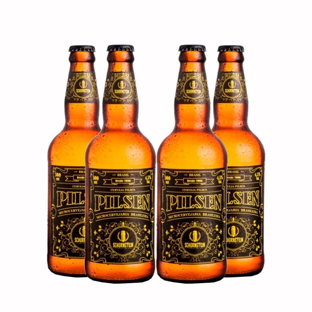 Pack 4 Cerveja Artesanal Schornstein Pilsen 500ml