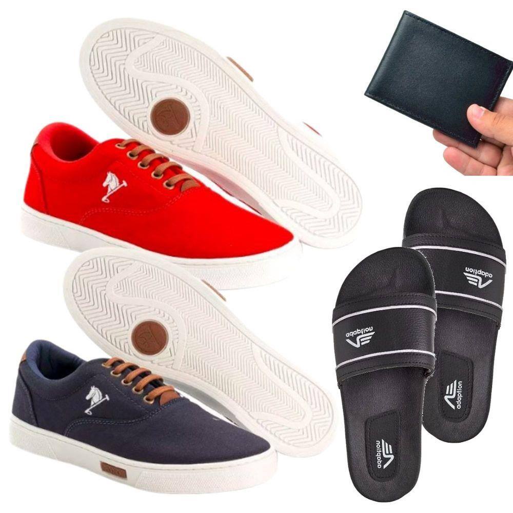Kit Sapatenis Masculino Polo Joy + Cinto Gorgurao e Carteira Slim - 37 -  Cinza em Promoção | Ofertas na Americanas