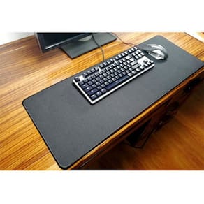 Mouse Pad Gamer Grande Barato Tamanho 70x35cm Speed Todo Preto Sem Estampa - Exbom MP7035C25