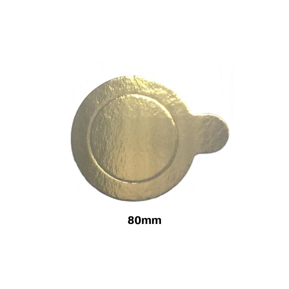 Base Redonda Laminada para Doces 80mm Dourado c/ 20un