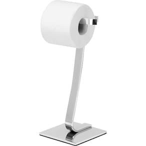 Porta Papel Higiênico De Chão Single Cromado E Maciço