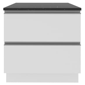 Balcão Acordes Glamy 100% MDF 80cm 2 Gavetas Branco Madesa