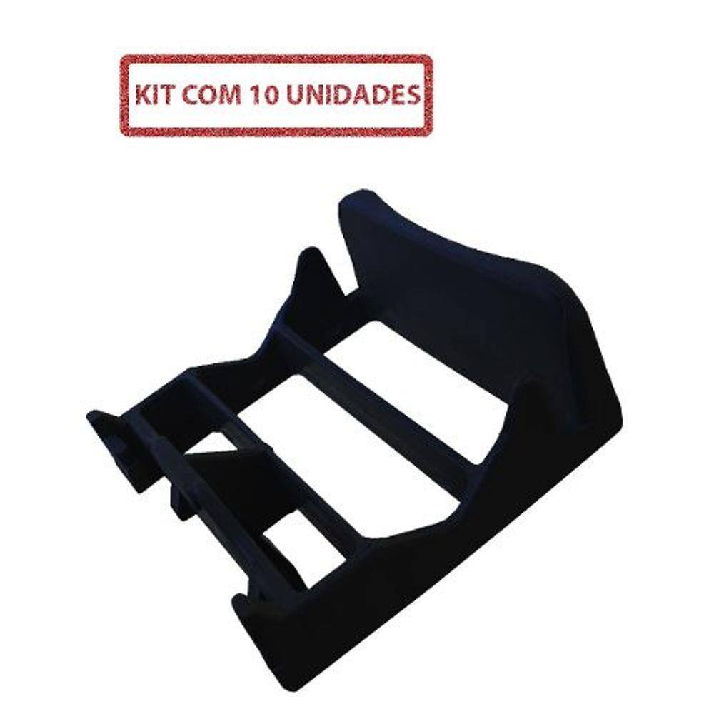 Kit 10 Pçs Suporte Caixa Hermética Fixação Poste Cor Preta