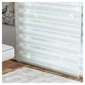 Cortina Rolo Dia e Noite Linho Cru 120x165cm Just Home Collection