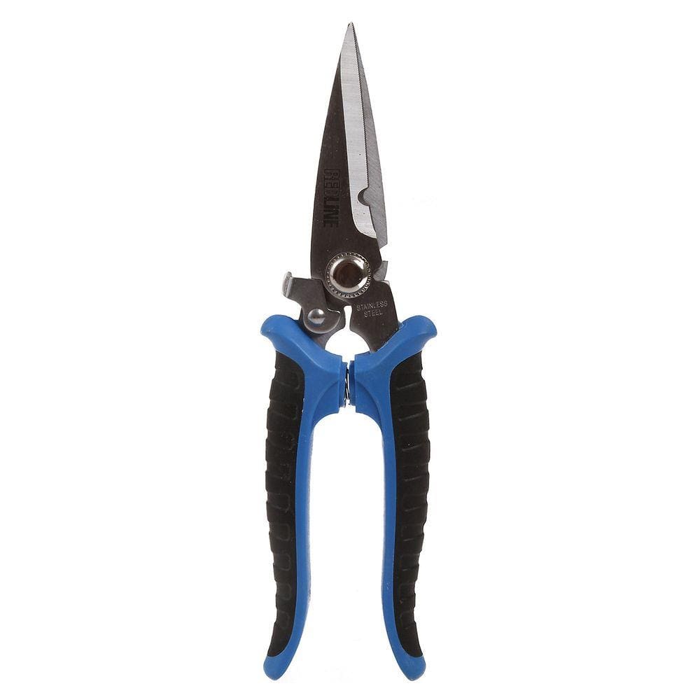 Tesoura Mini Max Azul e Preto Redline