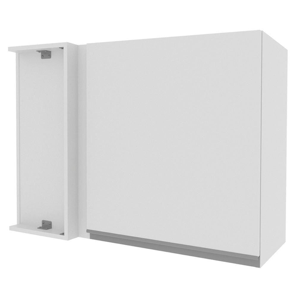 Armário Aéreo de Canto Acordes Glamy 100% MDF 1 Porta Branco Madesa