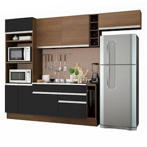 Cozinha Completa Madesa Safira com Armário e Balcão (Sem Tampo e Pia)