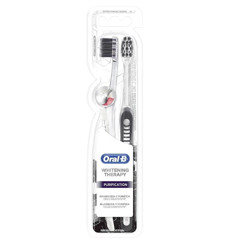 Escova Dental Oral-B 3D White Whitening Therapy Purification 2 unidades