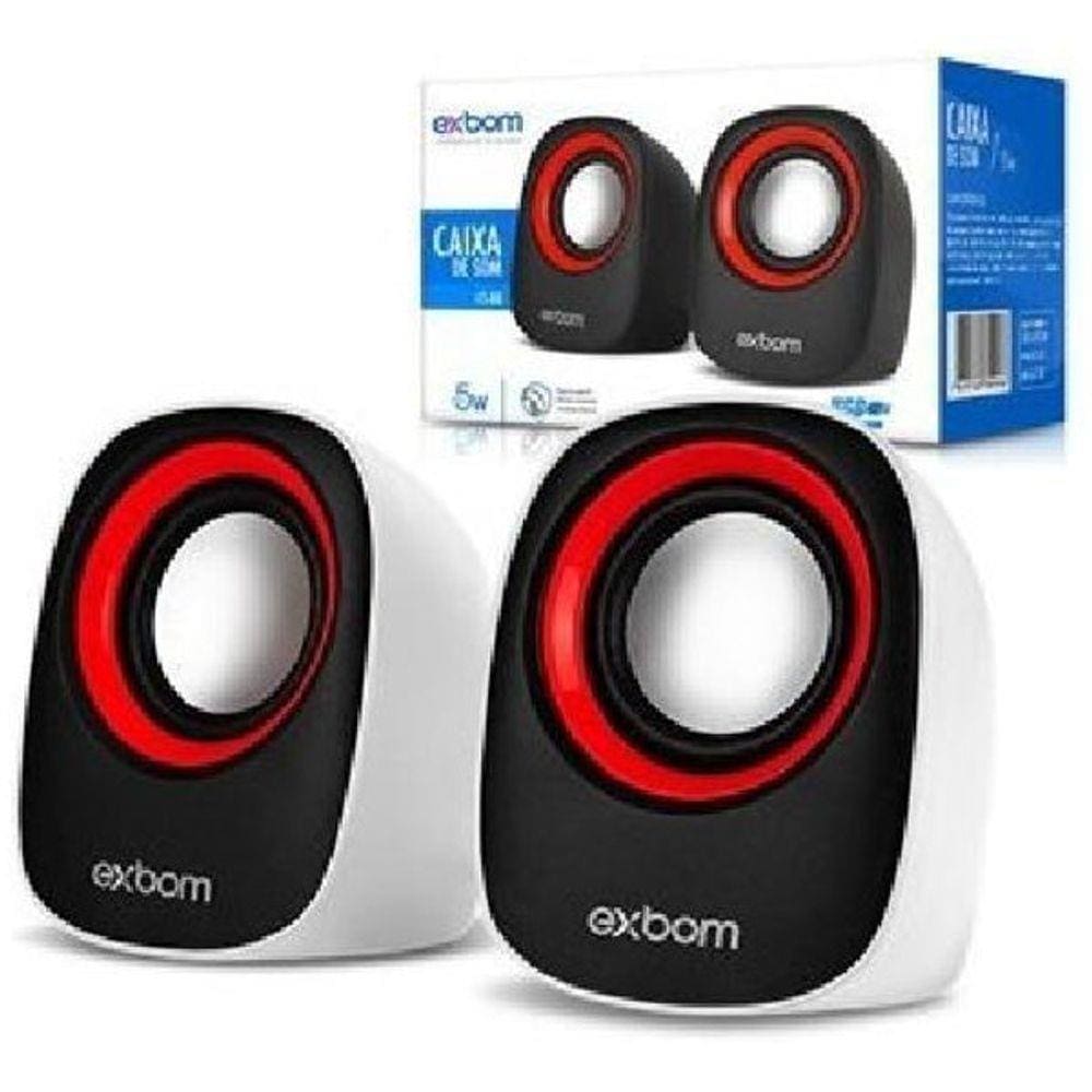 Caixa De Som Exbom 2.0 Usb Modelo Ovo Dino Para Computador