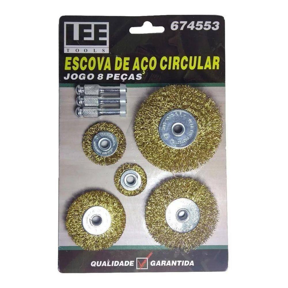 Escova De Aço Circular Jogo 8 Peças 674553 Lee Tools