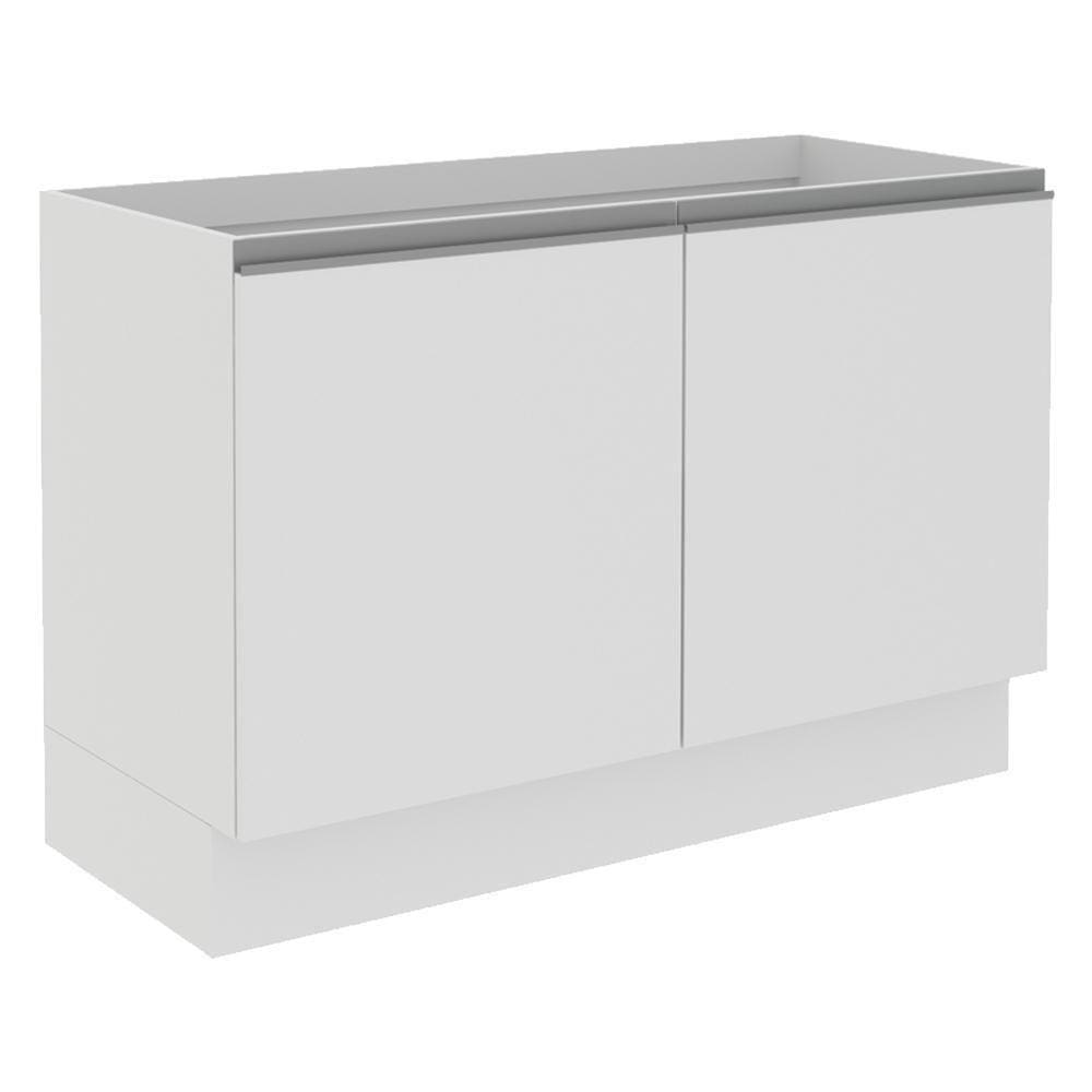 Balcão de Pia Acordes Glamy MDF 120cm 2 Portas Branco Madesa