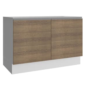 Balcão De Pia Madesa Acordes Glamy 100% Mdf 120 Cm 2 Portas - Branco/rustic