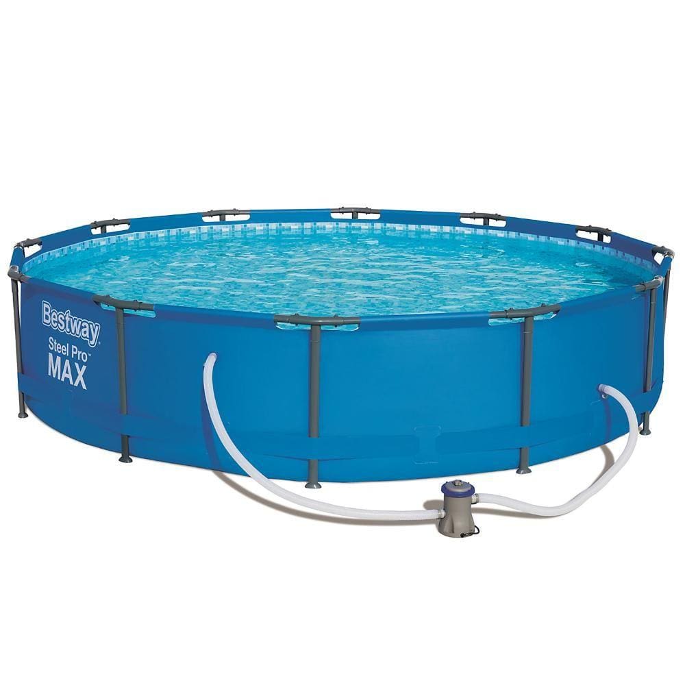 Piscina Estrutural Steel Pro Max com Filtro 330Gl 366x76cm Azul