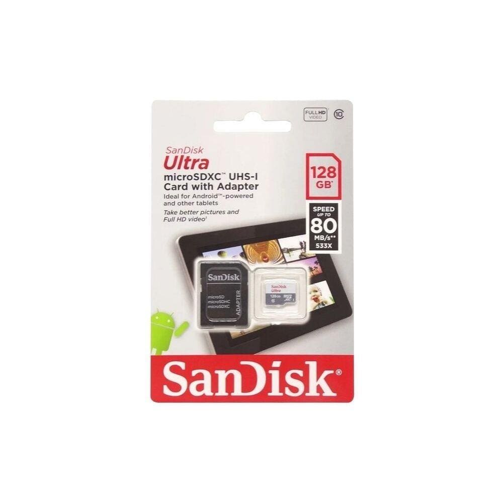 Cartão Memória 128Gb Micro Sd Ultra 80Mbs Classe 10