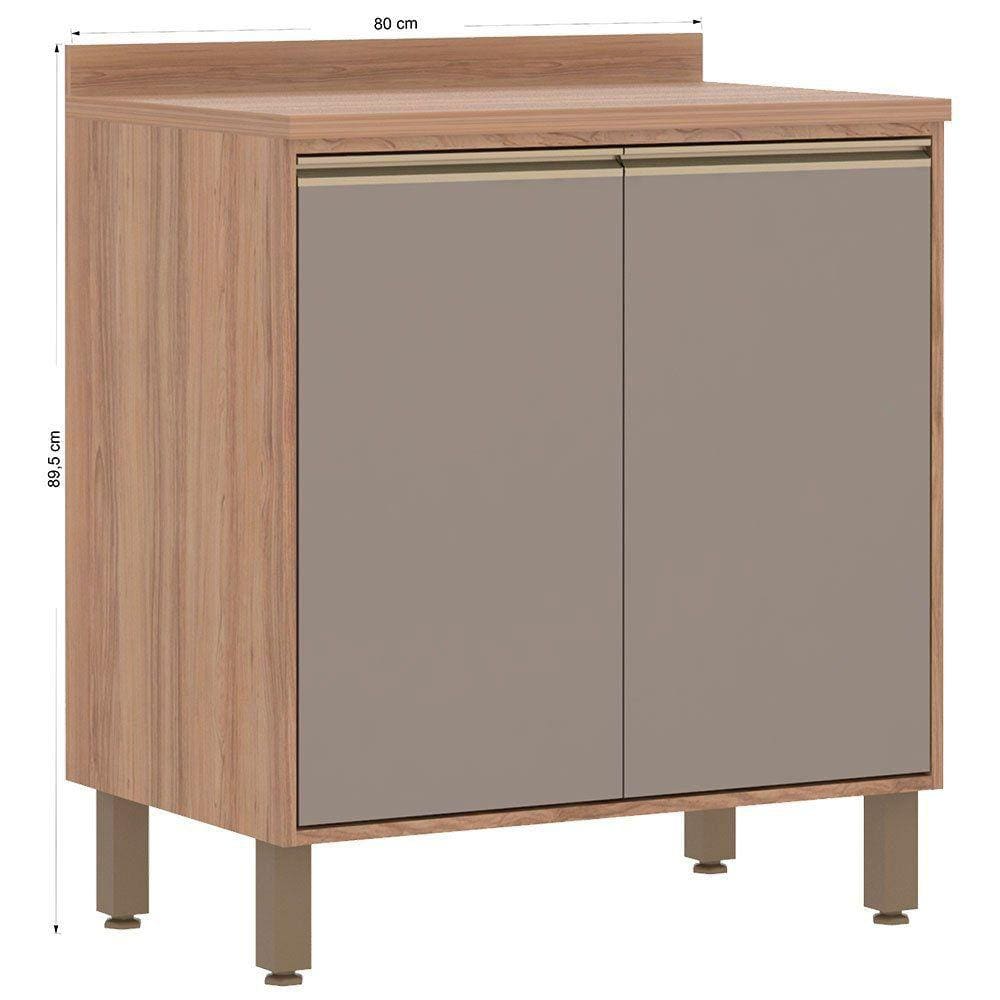 Balcão Luciane Yara 80 cm 2 Portas com Tampo