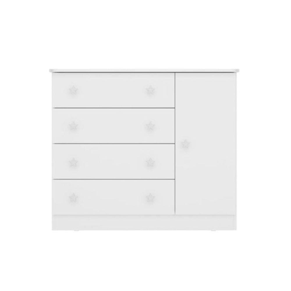 Cômoda Sapateira 01 Porta e 04 Gavetas Linha Doce Sonho Qmovi