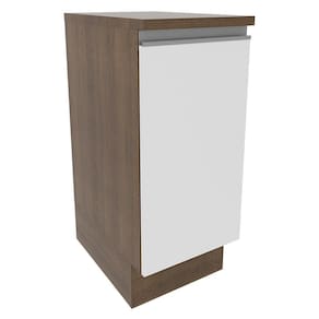 Balcão Glamy 35cm 1 Porta Branco e Rustic Madesa