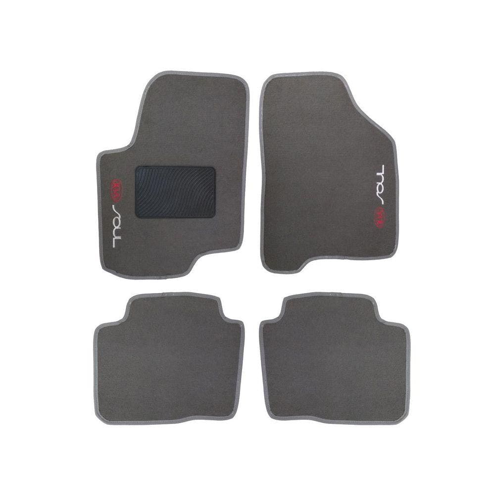 Kit Tapete Carpete Kia Soul 2012 Até 2019 Cinza