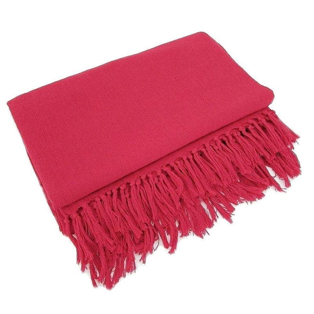 Manta Para Sofá Em Algodão Vermelho Gigante 2,40 X 1,80