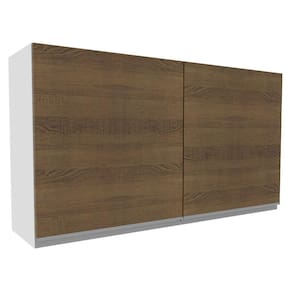 Armário Aéreo Acordes Glamy 100% MDF 120 cm 2 Portas Branco/Rustic Madesa