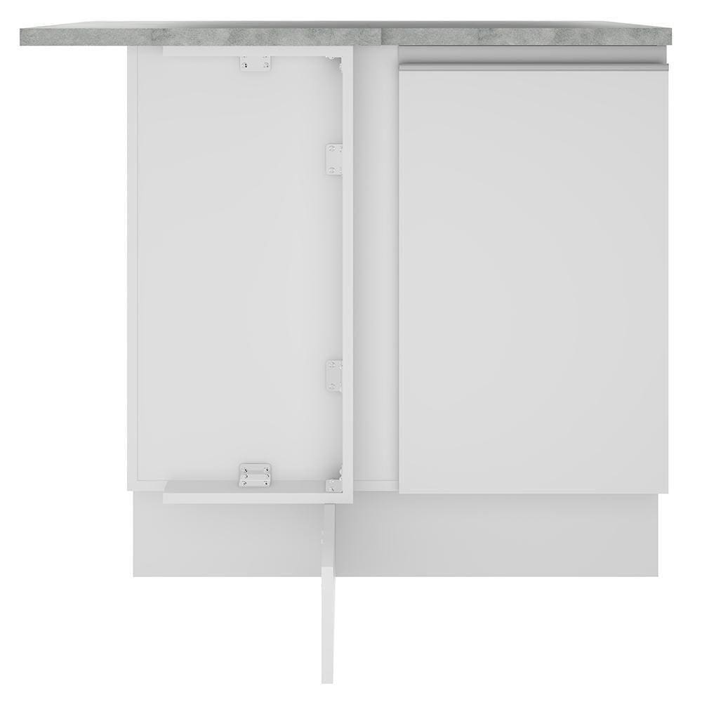 Balcão de Canto Glamy 1 Porta Branco Madesa