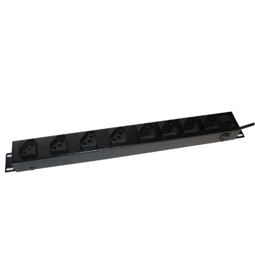 Filtro de linha Régua 8 Tomadas Rack 19 110V/220V - 2200 Watts 10 unidades