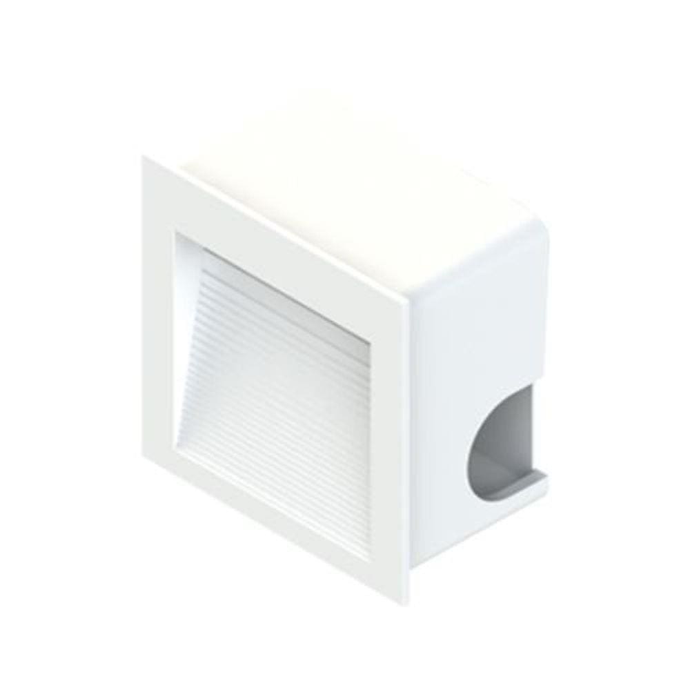 Balizador Embutido Led Quadrado 8CM 1,5W 3000K Ambiente Externo/Escada Save Energy