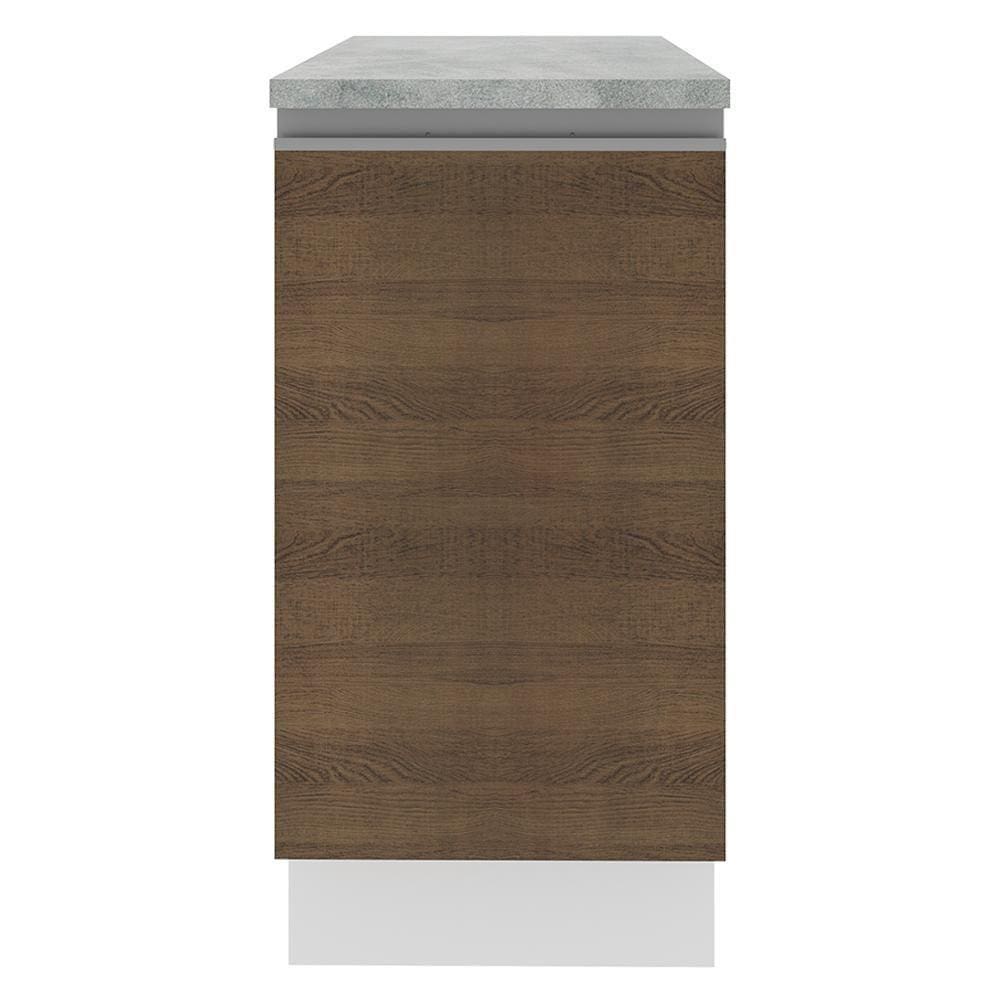 Balcão Glamy 40cm 1 Porta Branco e Rustic Madesa