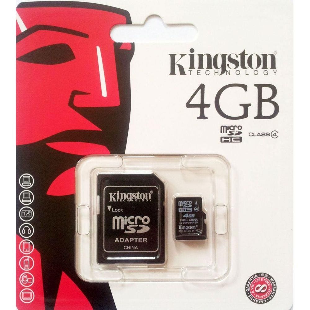 Cartão de Memoria Kingston 4gb
