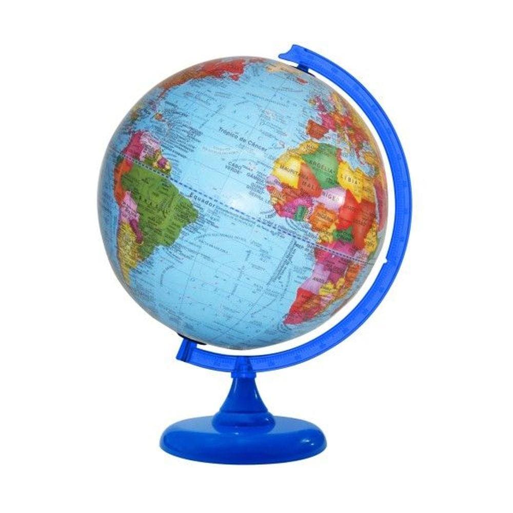 Globo Terrestre Libreria - 30cm Studio Br-Azc 313406 Político Base Pls Azul Celeste