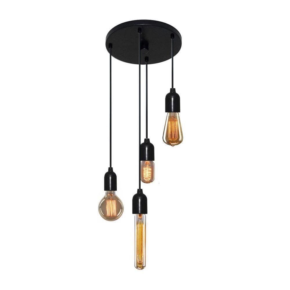 Lustre Pendente Luminaria Retro Md-4162/4 Suporte Para Lampada / Não Inclusa