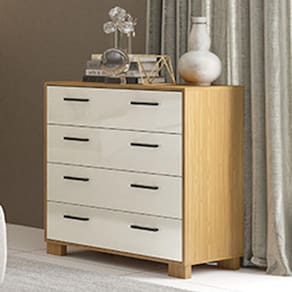 Cômoda 4 Gavetas 100% Mdf W344 Freijó/off White - Dalla Costa