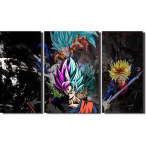 Quadro Decorativo Dragon Ball Z Goku Super Sayajin 5 Peças